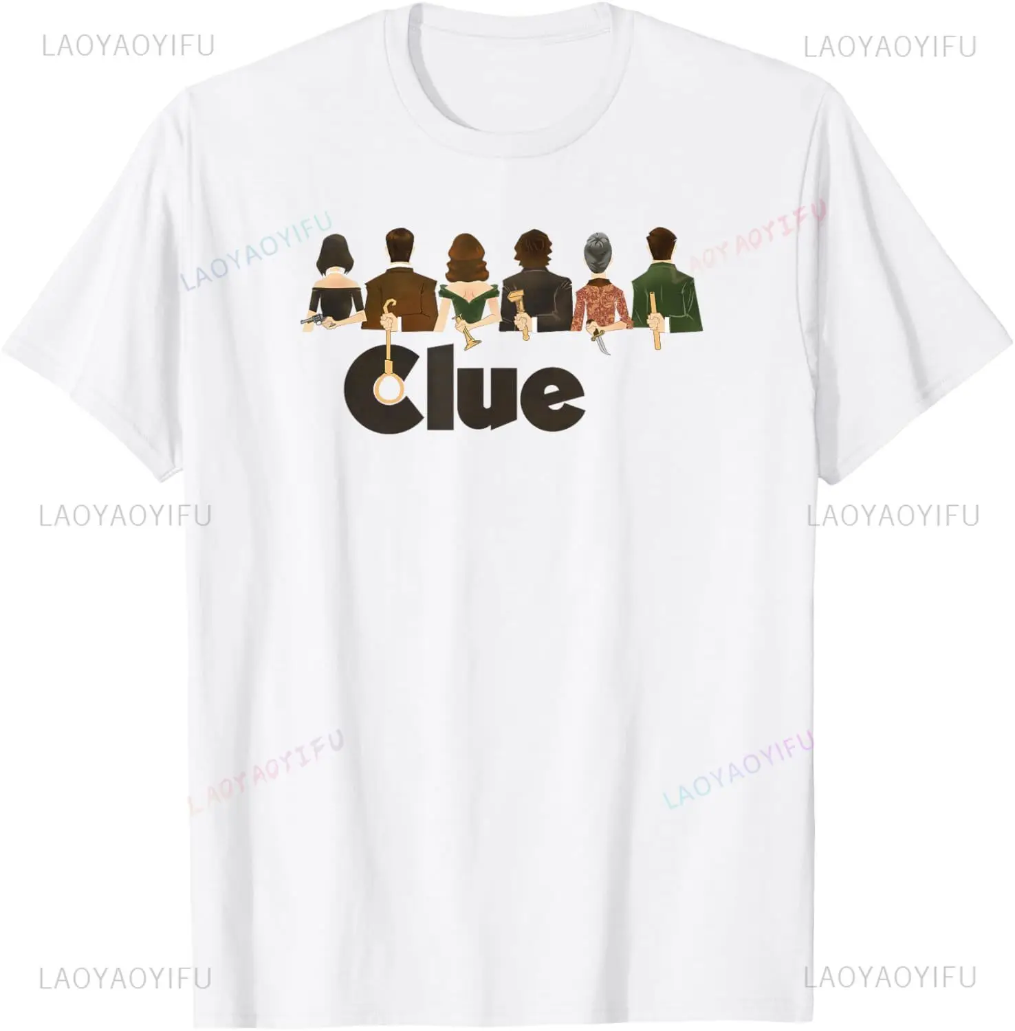 Indice personnages cachant leurs armes sur leurs dos Lineup T-Shirt chemise drôle personnalisable décontracté Streetwear Ropa Hombre