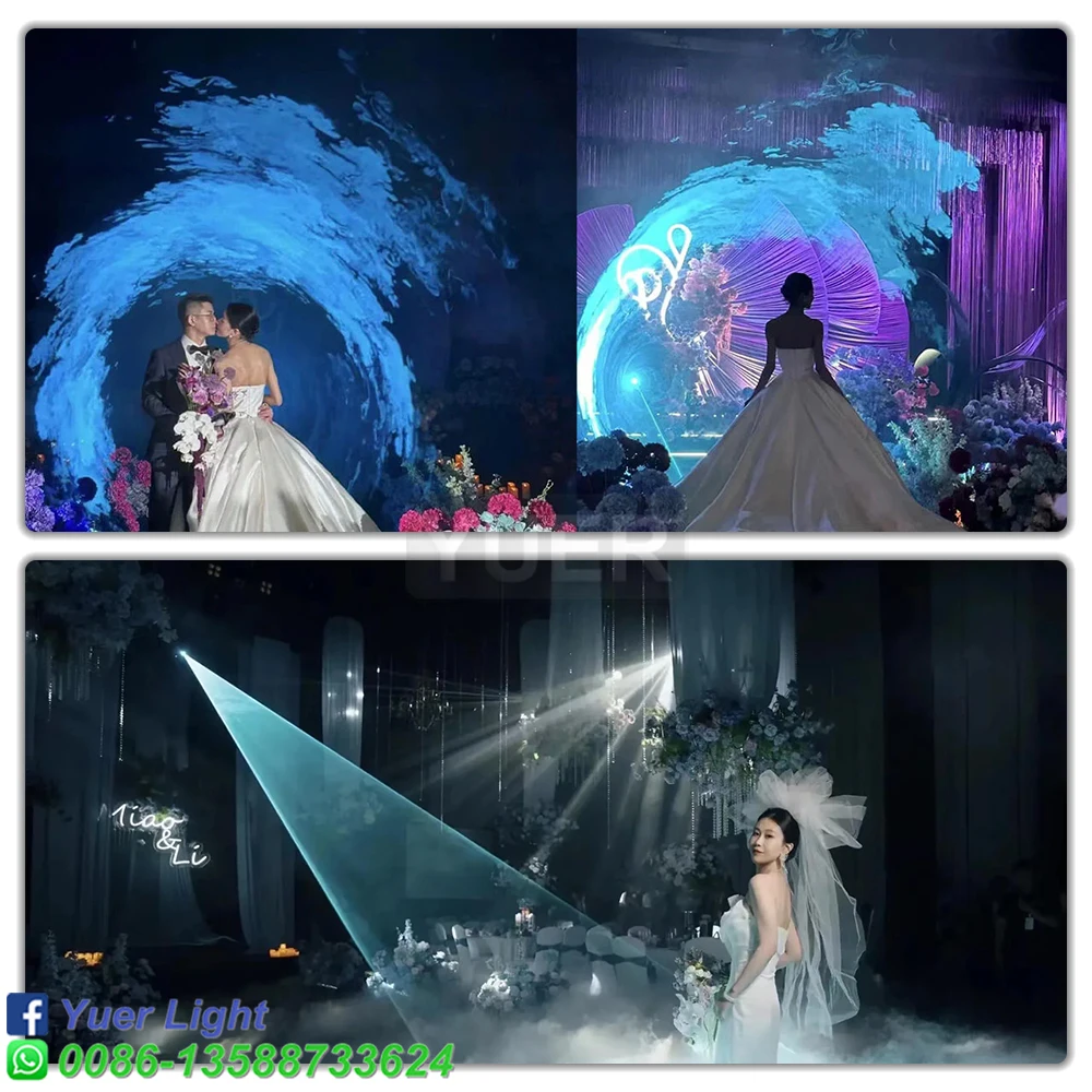 YUER RJ45+ILDA 5W APP Control Laser Light 3D Animation Scanner Projector RGB Stage Lights DMX512 For  DJ Disco Wedding Club Bar