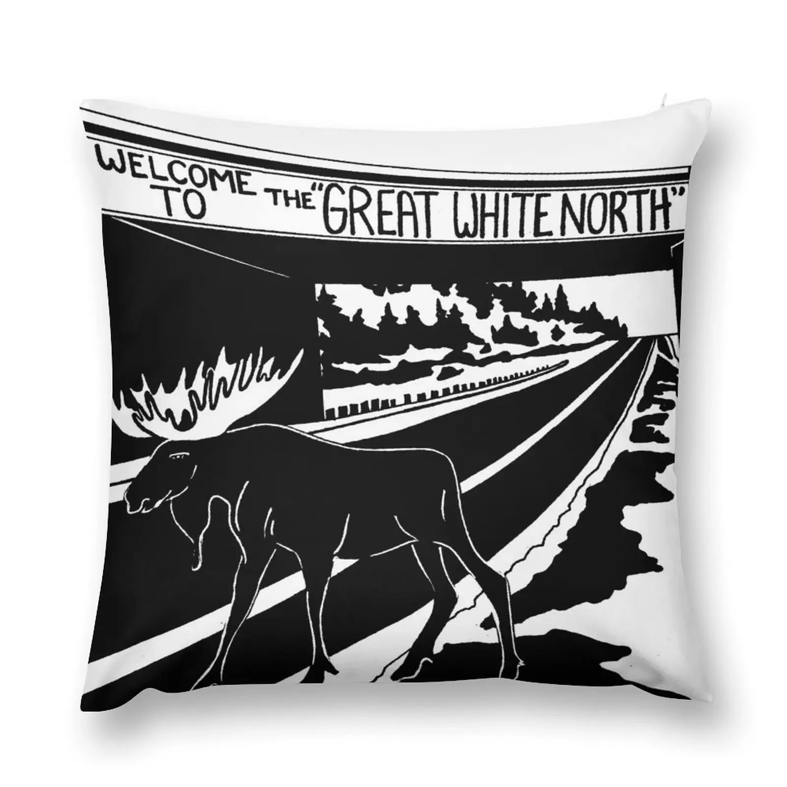 

Welcome to the Great White North Throw Pillow Sofa Decorative Covers Pillows Aesthetic pillow