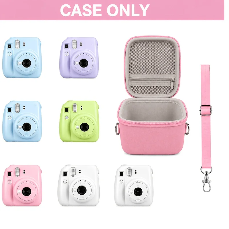 Instax Mini 12 Camera Case for Mini 12 11 9 8 Hard EVA Shockproof Waterproof Protective Storage Carrying Bag with Shoulder Strap