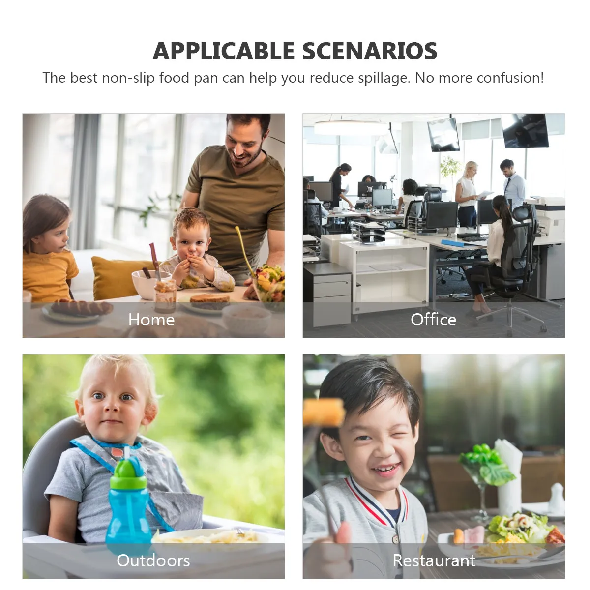 

Силиконовая тарелка для малышей с большой присоской, нескользящая, безопасная для пищевых продуктов, эластичная, для использования в микроволновой печи и холодильнике, силиконовая посуда