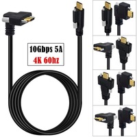 10Gbps 5A USB 3.1 Type-C Male to USB-C Male Data with screw Cable 0.3m/1m/2m 4K 60HZ