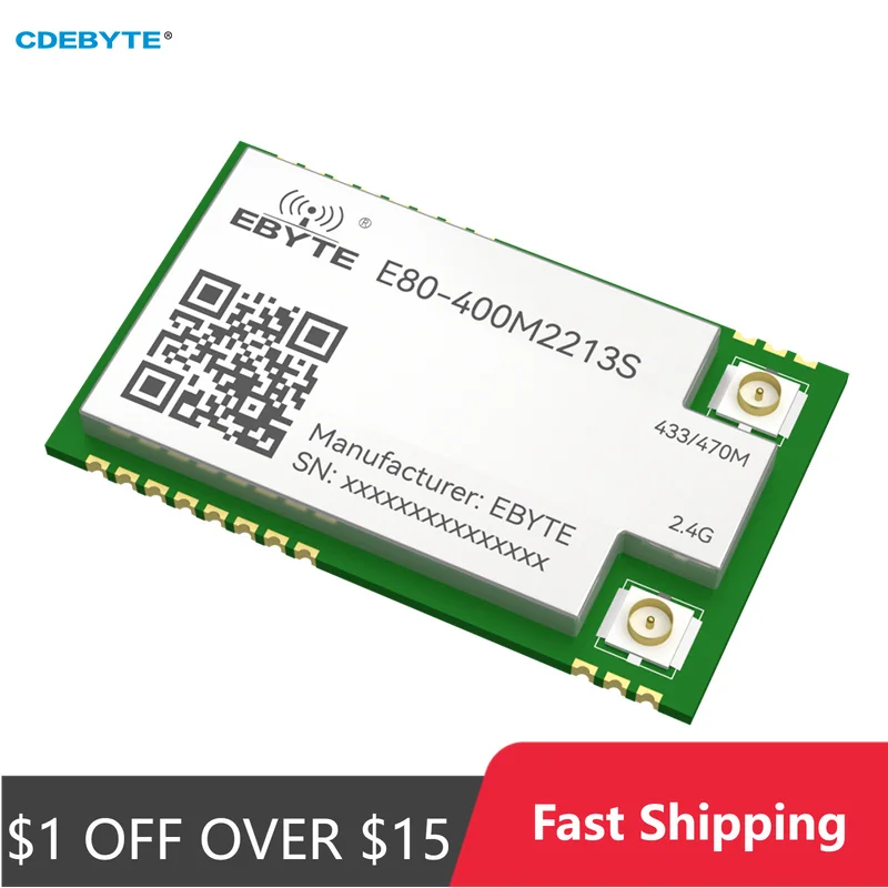 LR1121 LoRa Wireless Module LoRa Spread Spectrum Dual-Band Sub-G 433/868/915Mhz 2.4G SMD TCXO CDEBYTE E80 Series SPI RF Module