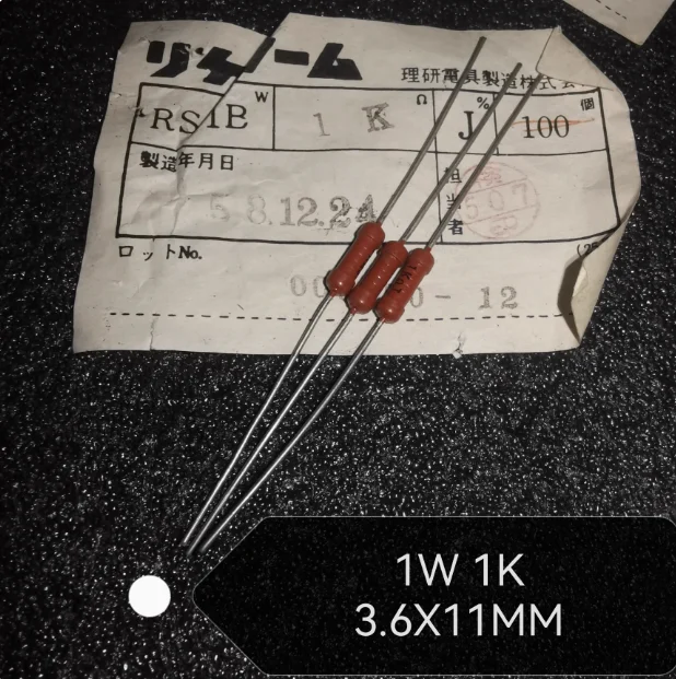 

10pcs/lot Original Japanese RIKEN RS1B 1W 1K 5% red robe thick copper foot metal film resistor free shipping
