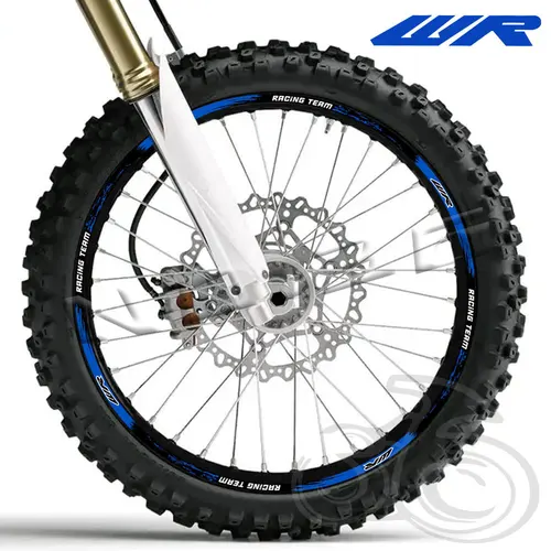 Pegatina para rueda de motocicleta, calcomanías reflectantes con raya de llanta de 21 ""/18"" para WR250R WR250F WR450F WR 250R 250F 450F