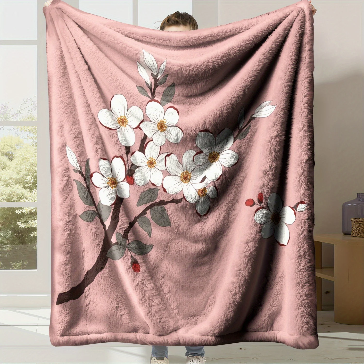 Throw Blanket Clean Linear Motif Cozy Throw Great Gift For Minimalist Lovers And Modern Interior Decor Enthusiasts