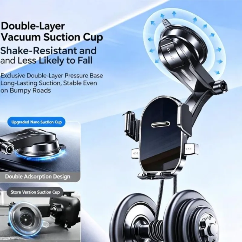 Universal Windshield Navigation Hanging Interior Accessories Car Dashboard Phone Holder Stand Gravity Strong Suction Cup Stable