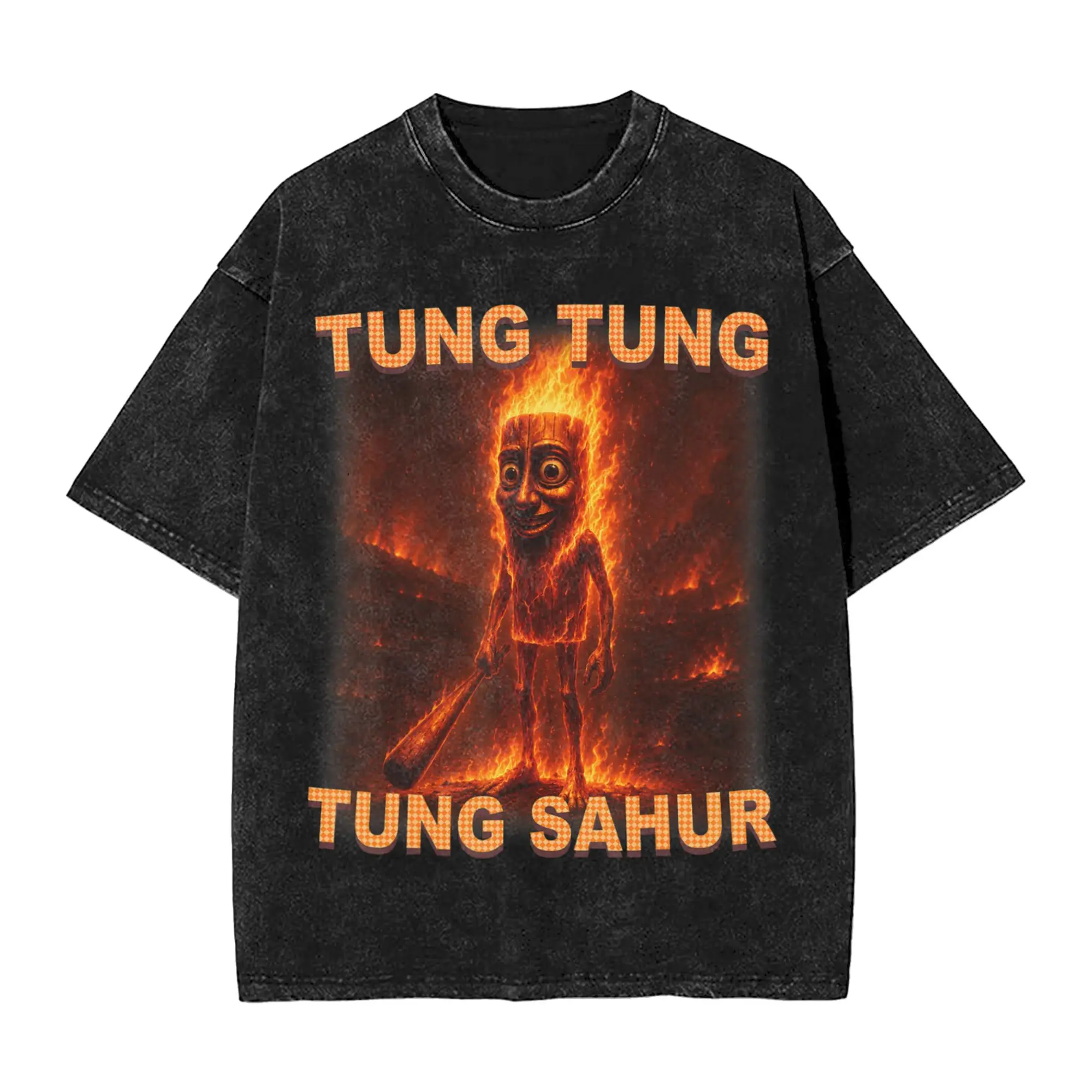 Tung Tung Tung Sahur is Calling Funny Italian Men T Shirts Washed Crazy Tees Short Sleeve T-Shirt Cotton Birthday Gift Clothes