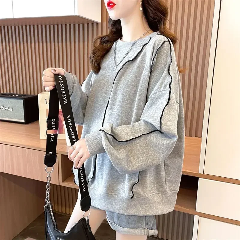 New In Spring and Autumn Kpop Women's Sweatshirts Xxl Designer On Promotion Y2k Style Vintage Female Top Coat Emo Y 2k Pullovers