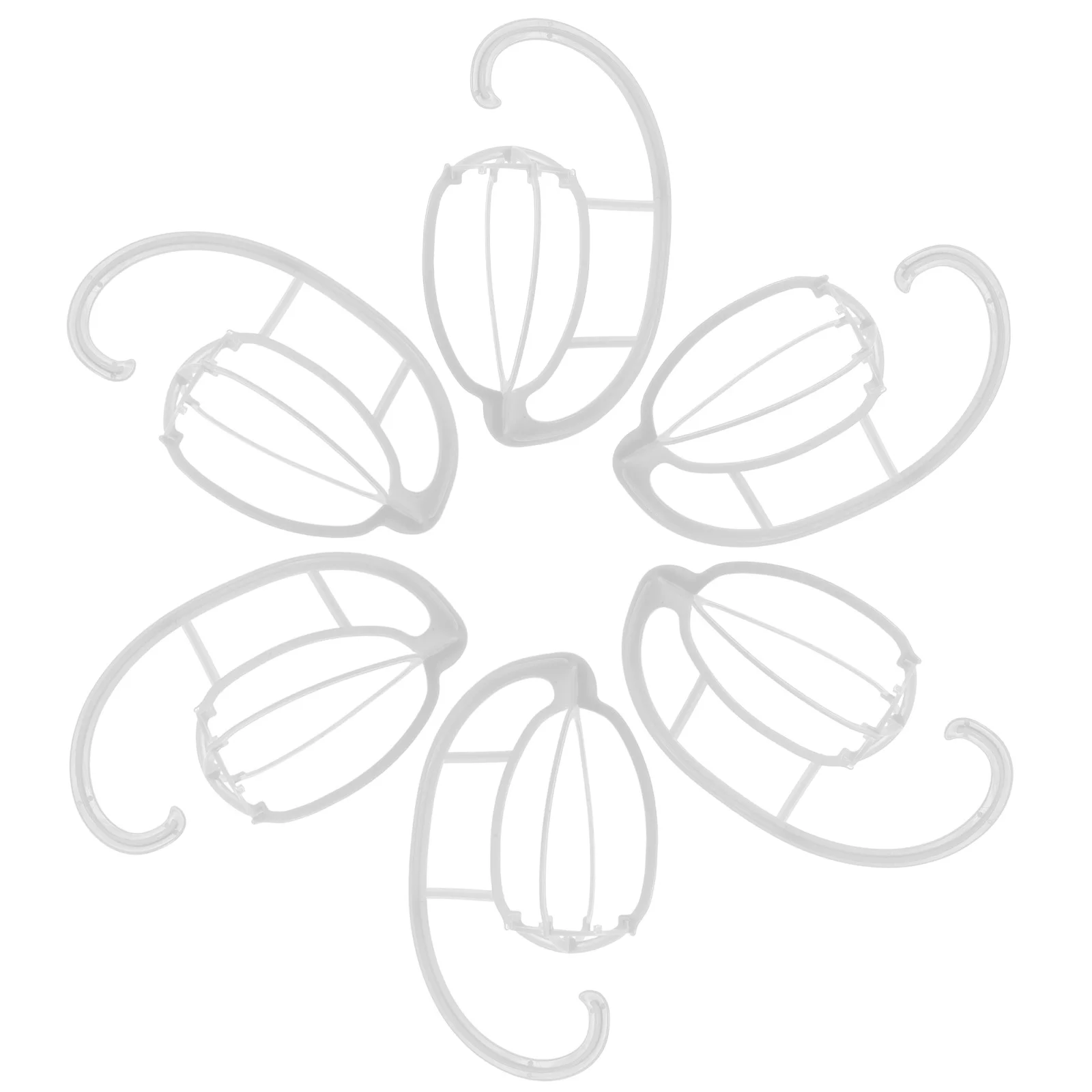 

6pcs Stand: Hanging Display Rack For Wardrobe Closet Heavy Duty Plastic Organizer Reusable Multi-Use Hat Racks