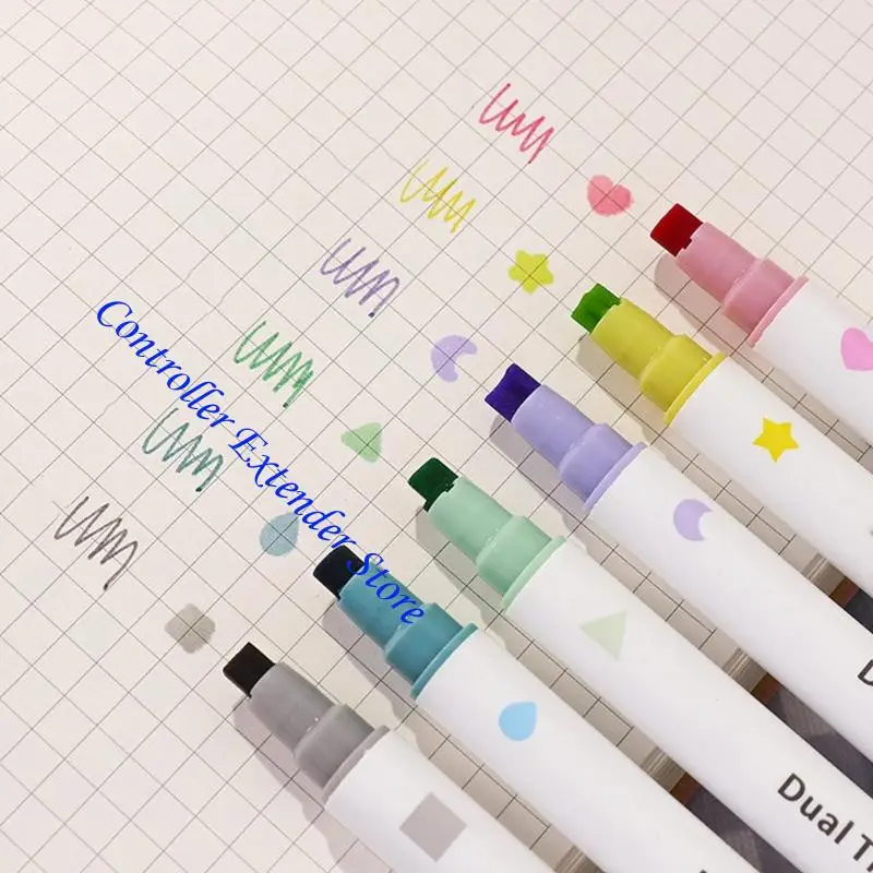 N84b 6pieces двойной головы акварели маркер 6 маркер цветовой маркер для рисунка для рисунка