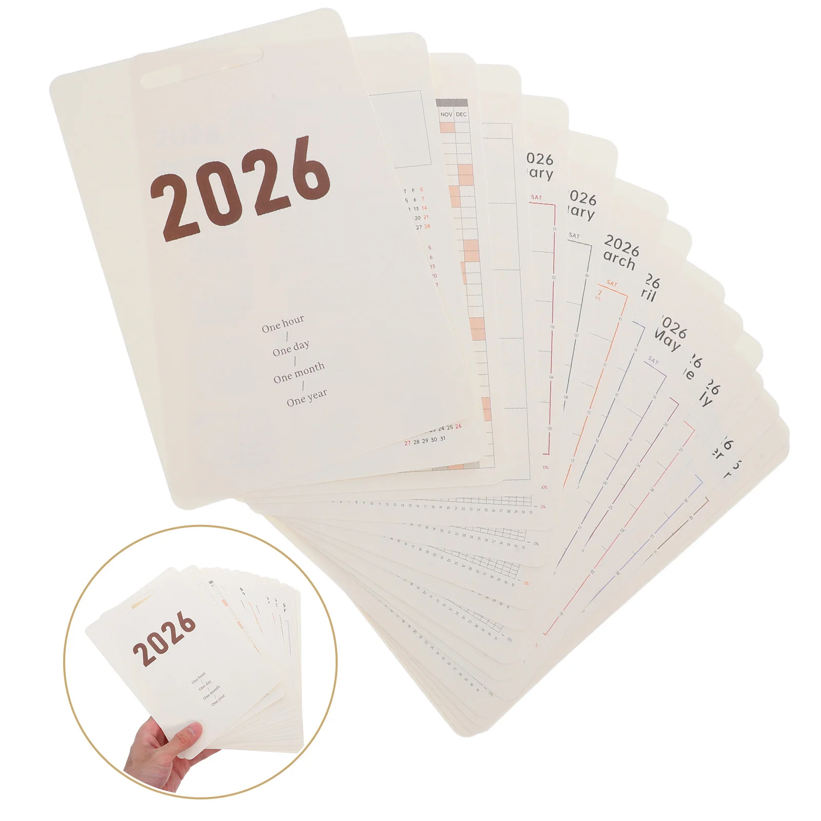

1 Set 2026 Daily Desktop Calendar Refill Thick Paper Large Grid Layout For Office Desk Planner Calendar Aesthetic Design Year
