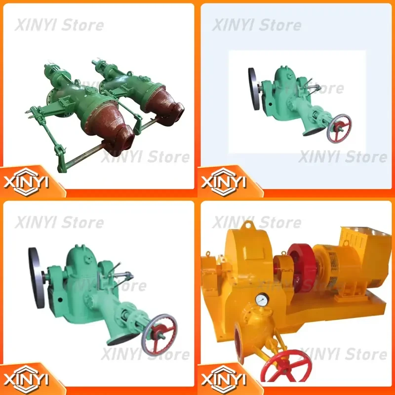 for 50kw 75kw Inclined Impulse Water Turbine Generator Household Power Generation Water Flow Hydroelectric System