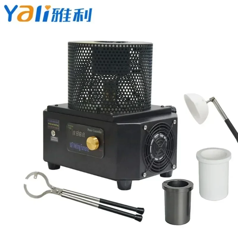 2KG Silver Gold Mini Metal Melting Induction Furnace for Sale Without Temperature Control  1600 Degree