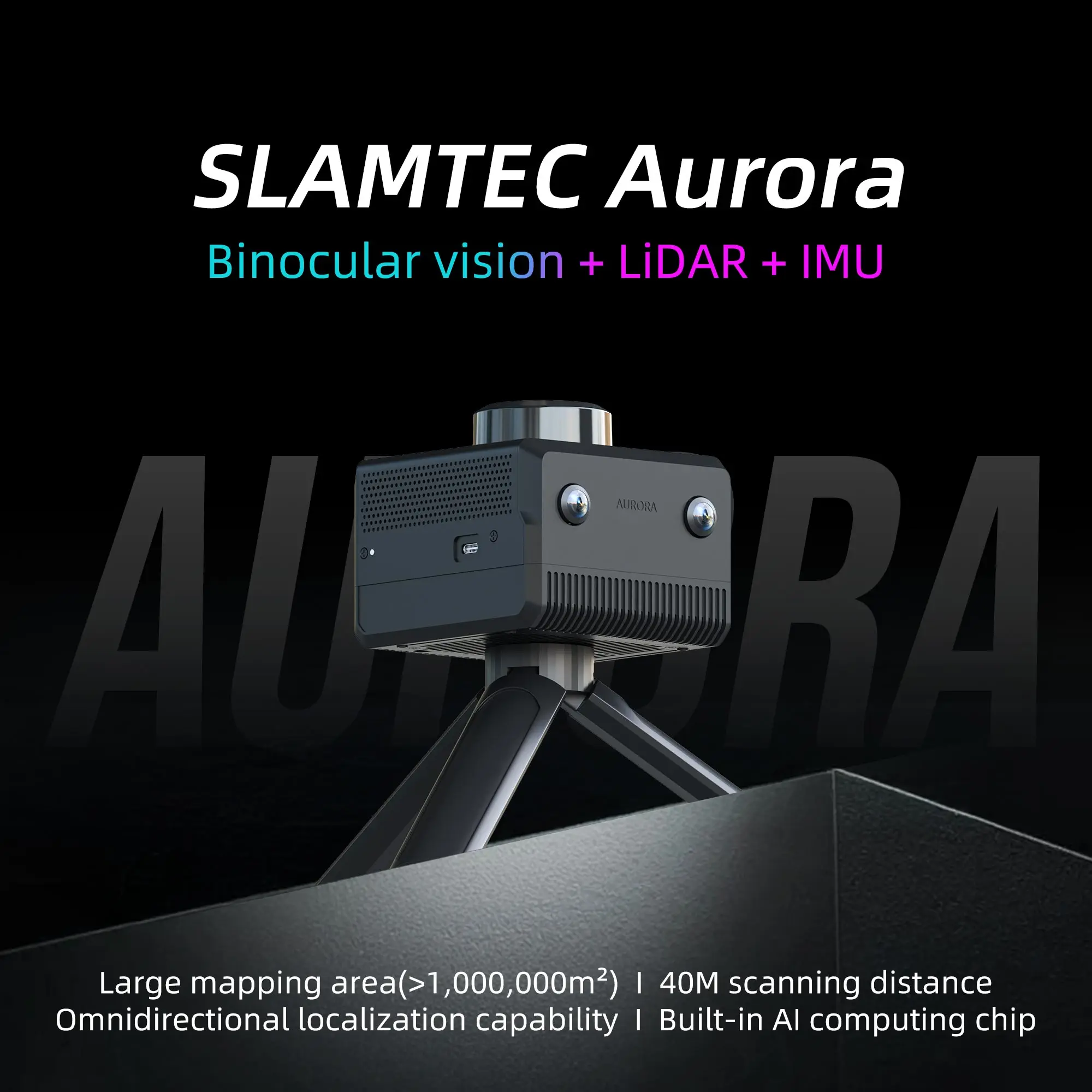 Slamtec Aurora LiDAR IMU visión Binocular posicionamiento integrado mapeo percepción Sensor 3D 40m alcance máximo AI aprendizaje profundo