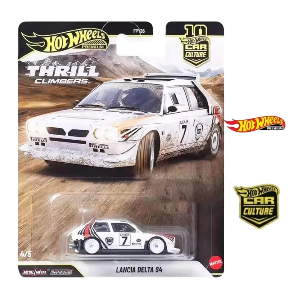 

Hot Wheels Премиум Автомобиль Культура Трил Альпинисты 10-летие LANCIA DELTA S4 1:64 Литой под давлением автомобиль из сплава Коллекционная игрушка в подарок для фанатов