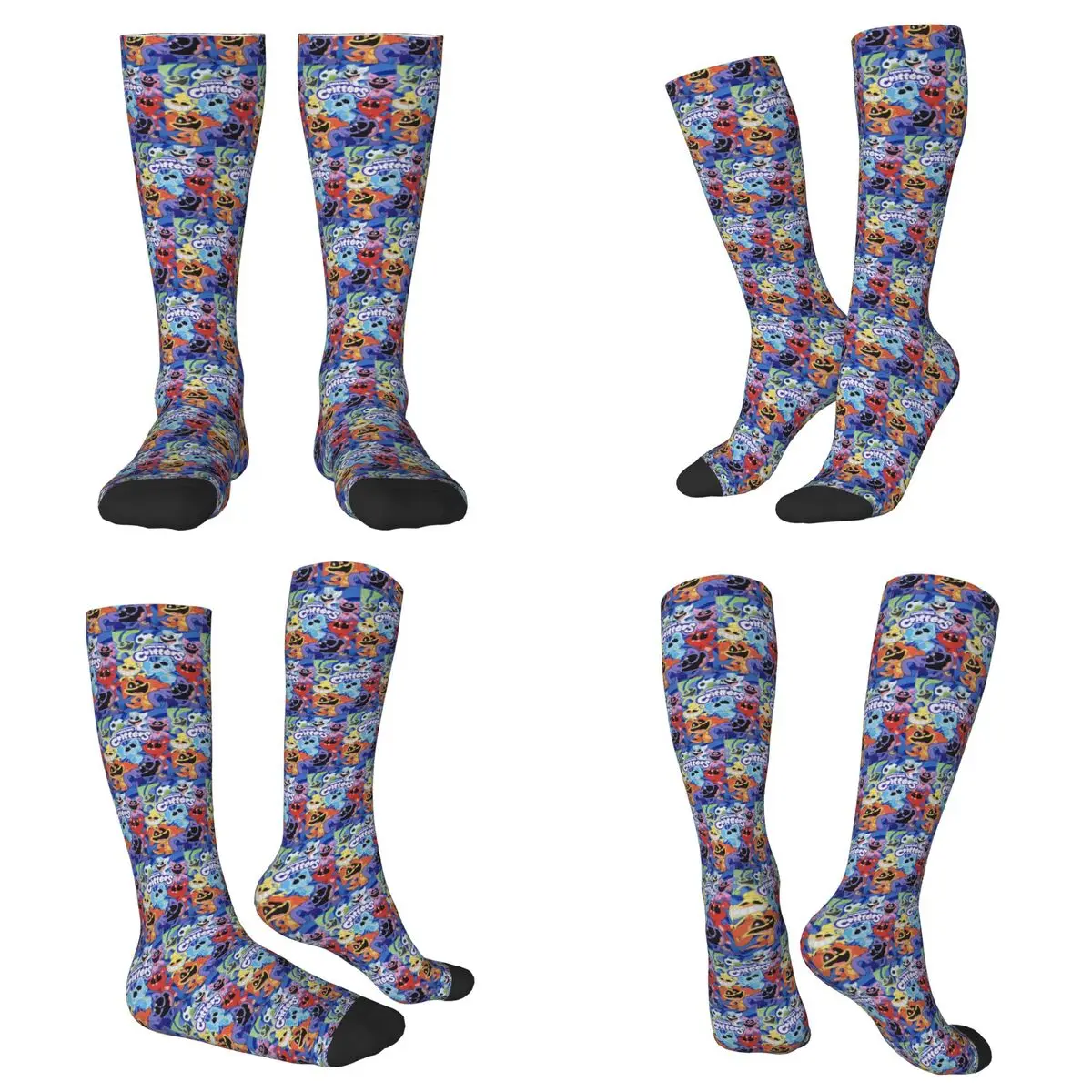 

All Seasons Smiling Critters Socks Harajuku Sport Middle Tube Socks Soft Funny Stockings for Men Women