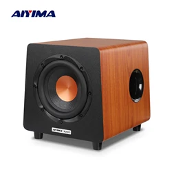 AIYIMA 800X Subwoofer 150W 8 Inch Active Speaker Deep Bass Wood Grain Woofer Amplifier Input RCA/AUX/LFE
