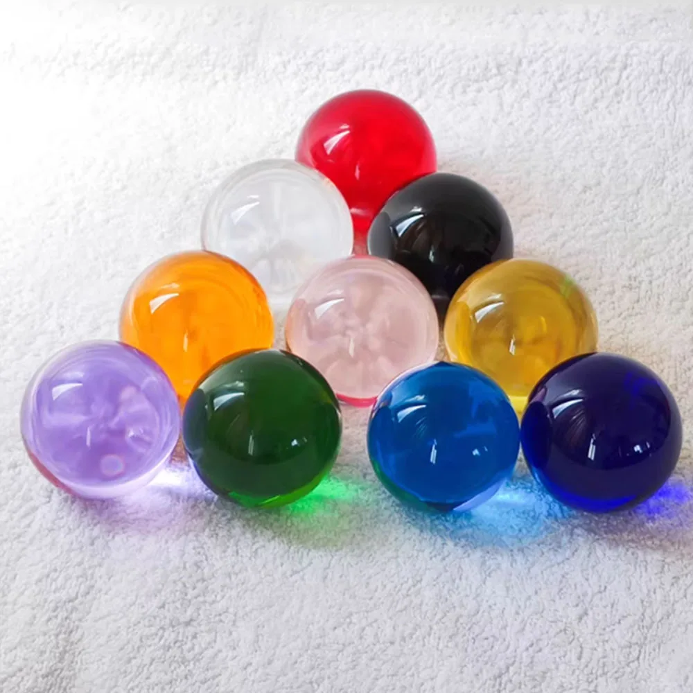 2/4/8/10Pcs Transparent Crystal Glass Balls Dia 25mm Home Decoration Balls DIY Handmade Materials  Red Blue Green Yellow Purple