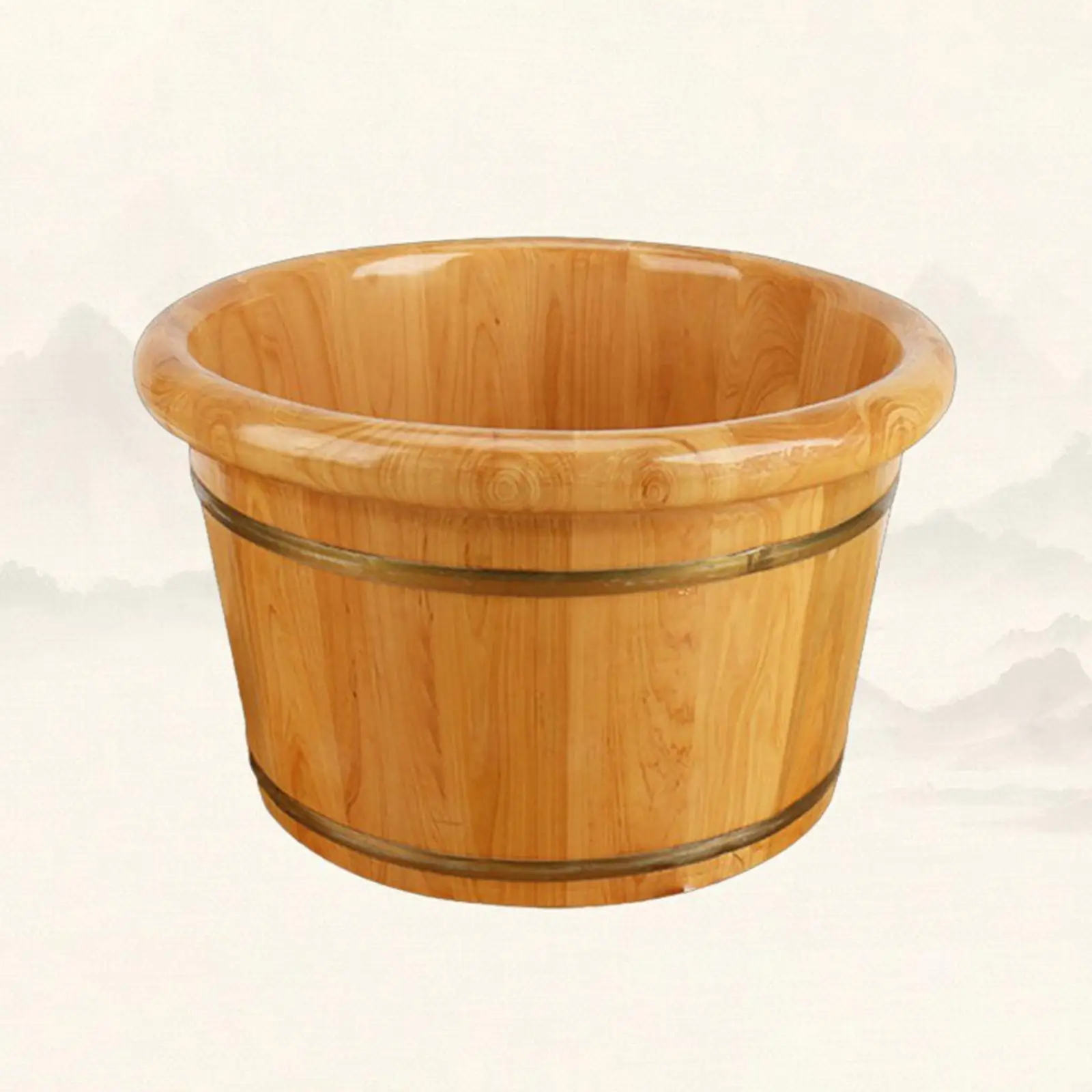 Foot Bath Barrel, Foot Wash Bucket, Wooden Basin, Sauna, Soaking Basin for