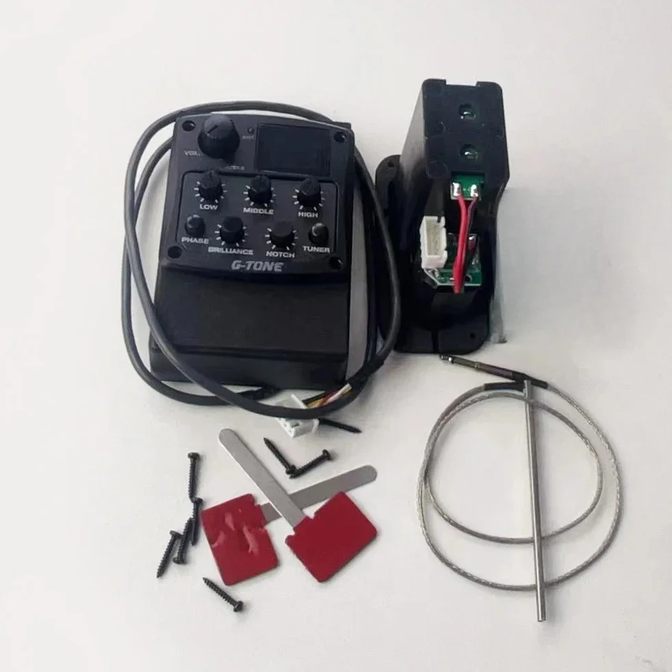 

Acoustic Guitar Preamp GT-3 Piezo Pickup 3-Band EQ Equalizer LED Tuner Black