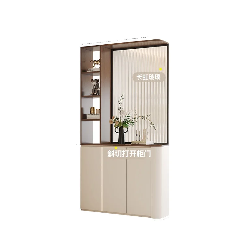 LMM entrance cabinet, partition cabinet, shoe cabinet integrated against the wall, living room large-capacity locker