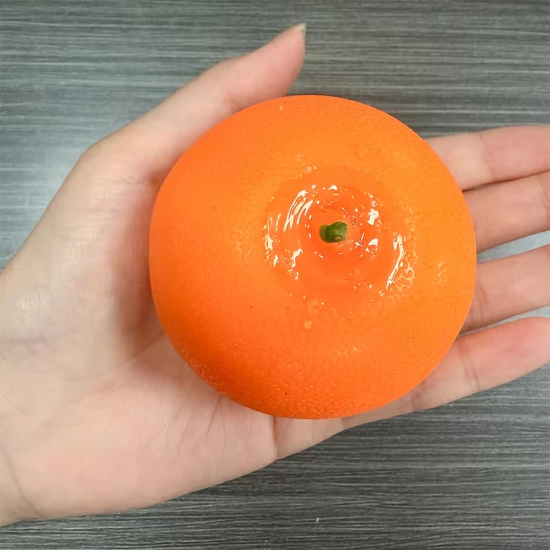 Handgefertigter Knuspriger Pfirsich-Mango-Orangen-Pudding Stressball, Knautschspielzeug, Knuspriges und Weiches Lebensmittelspielzeug, ASMR Sensorisches Stressabbau-Spielzeug – Detail 11