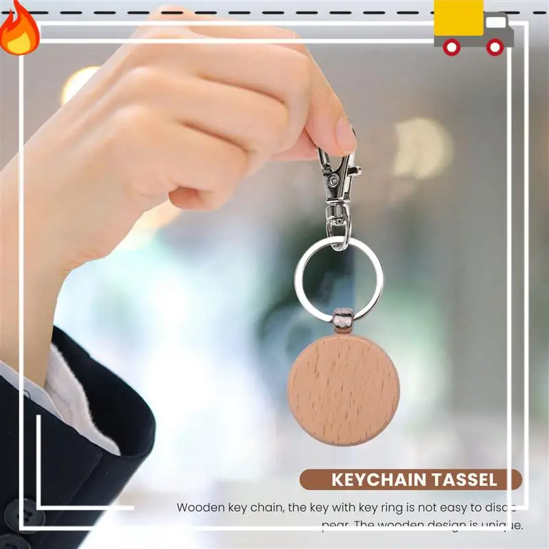 

Скидка-100 шт. пустой круглый деревянный брелок для ключей Diy деревянные брелки для ключей можно гравировать подарки своими руками