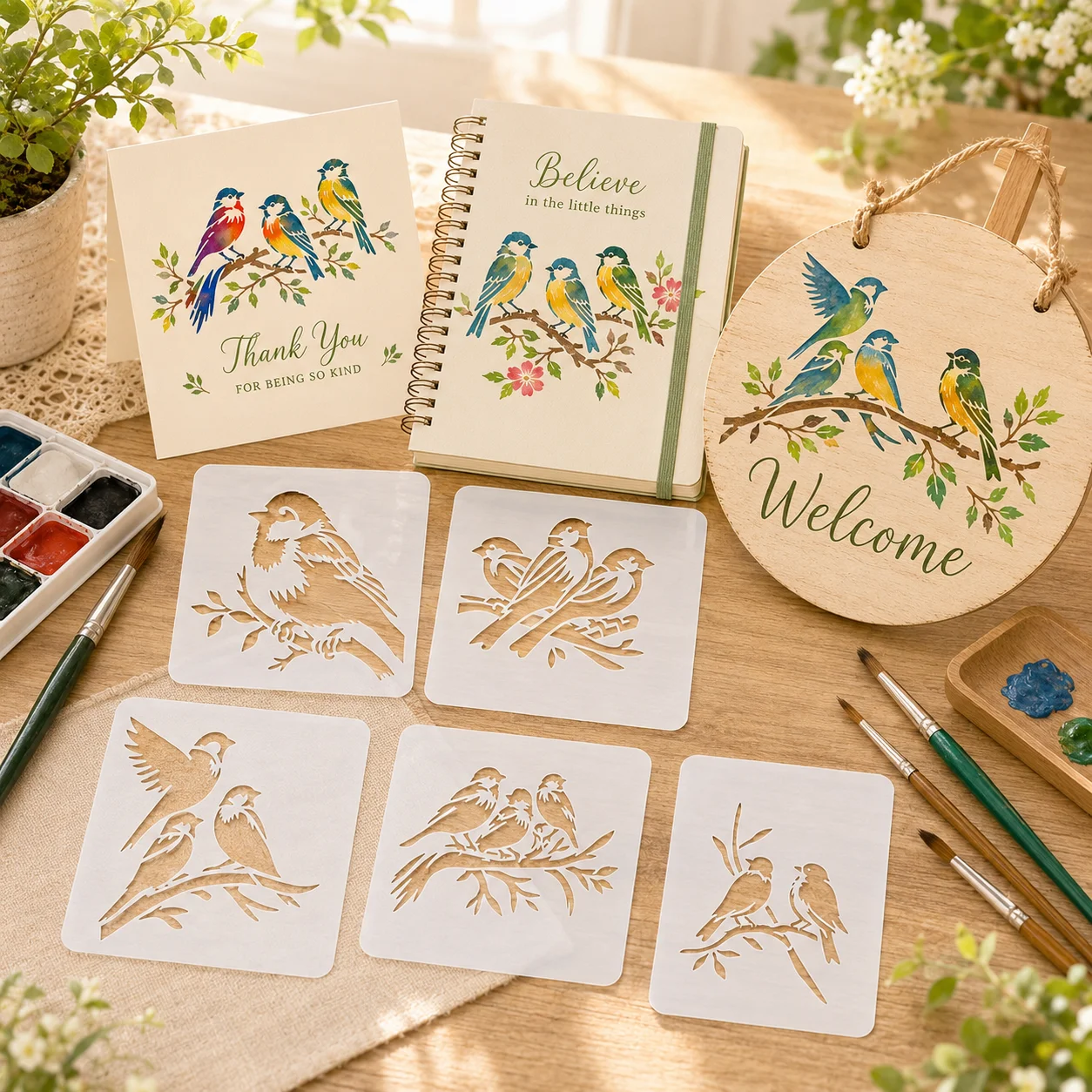 7Pcs Hummingbird Stencils Reus - đánh giá và giá Photography Model