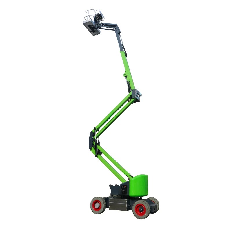 Self-Propelled 14M 230KG Electric Scissor Articulating Boom Lift Table Stainless Steel Crank Arm Telescopic Mast Aerial Engine