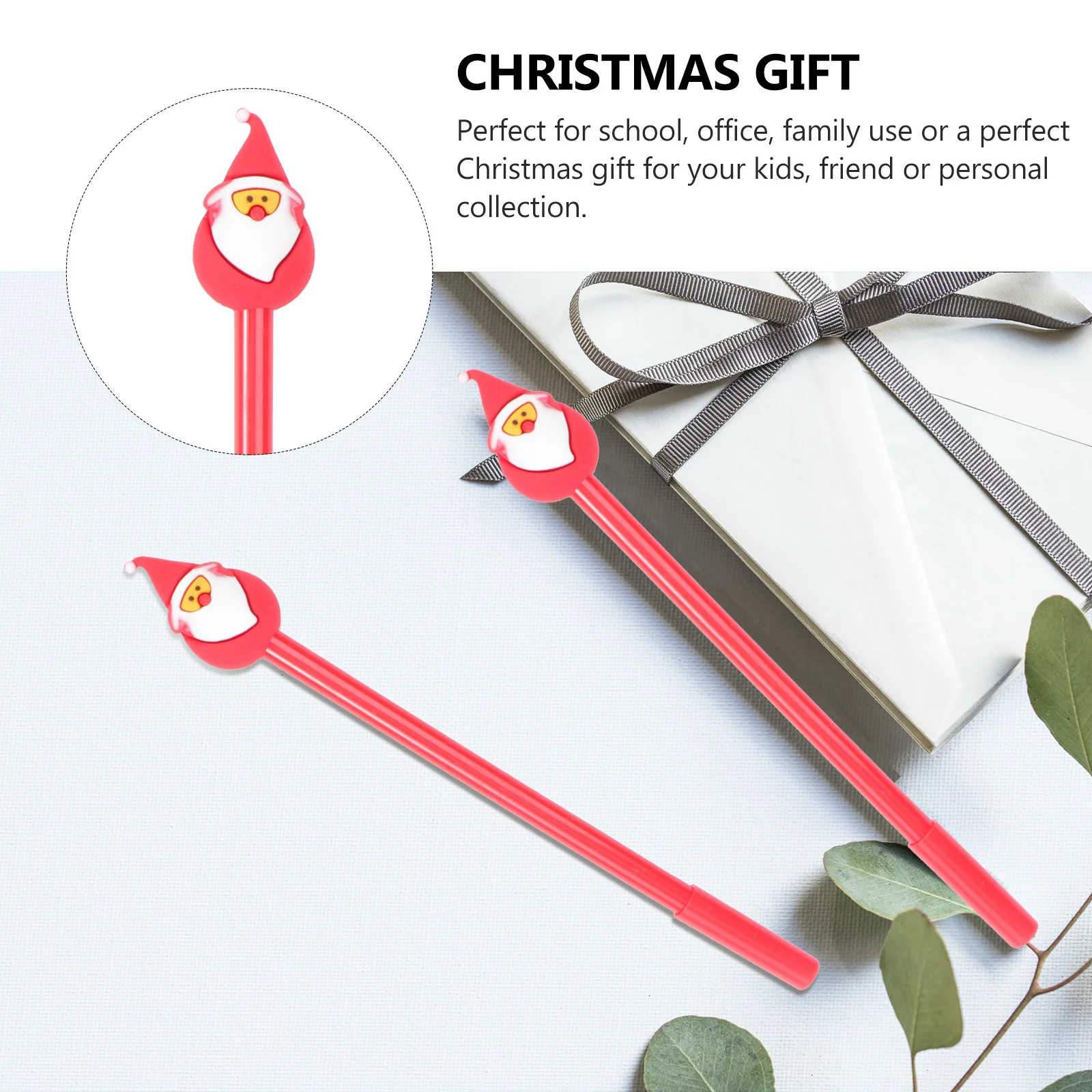 

3Pcs Black Ink Signing Pens 0.5mm Red Santa Claus Christmas Students Stationery Party Gifts School Office Supplies