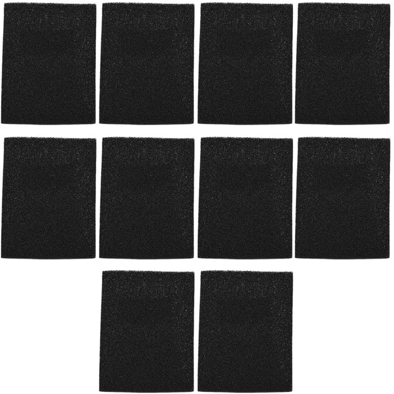 10Pcs Activated Carbon Sponge Filter Foam Sound-Absorbing Vacuum Cleaner Filter Set Installed In The Smoke Absorber