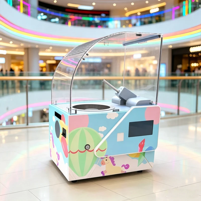 Smart Desktop Cotton Candy Vending Machine Automatic Floss Sugar Maker Commercial Vending Unit Customized