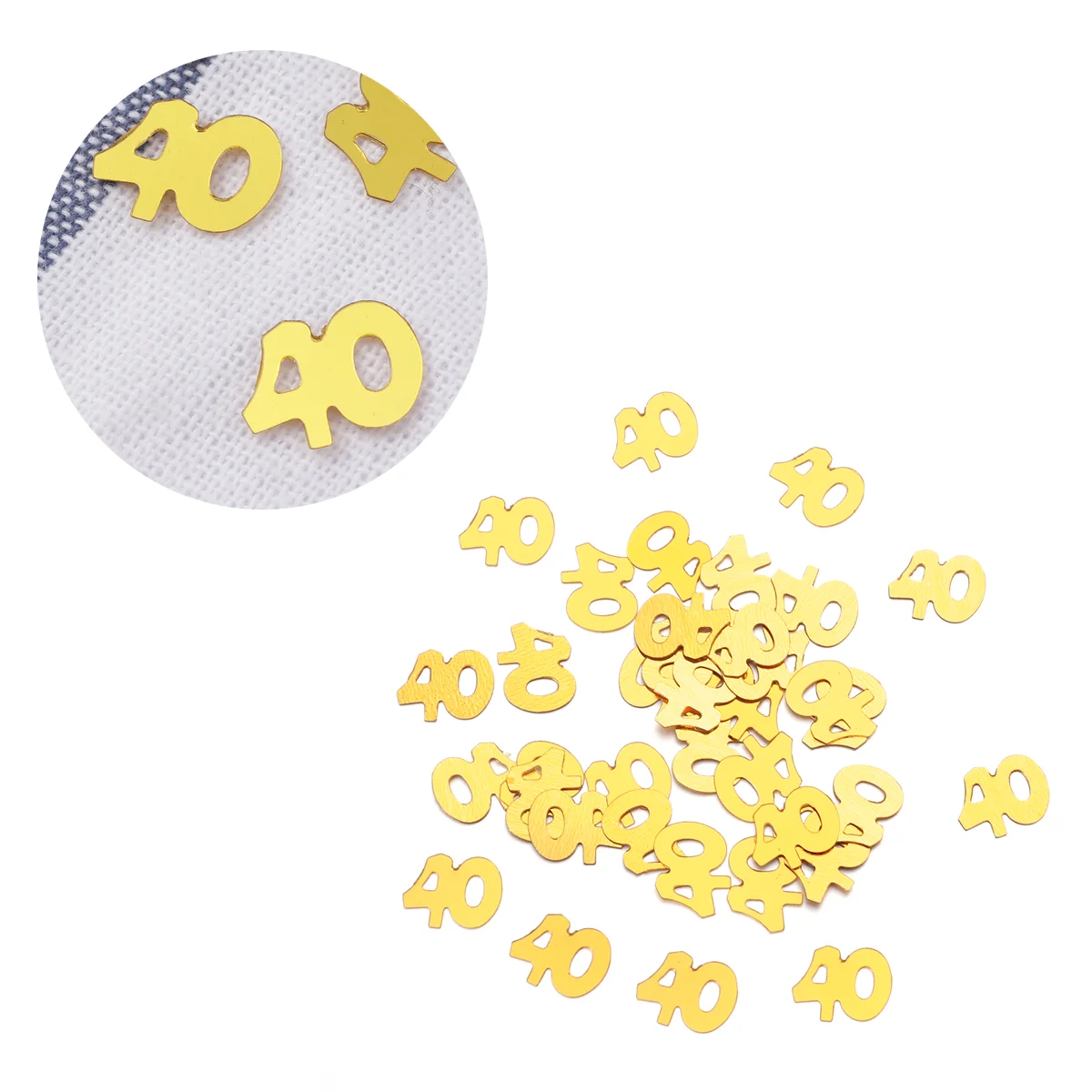 1200 Pcs Happy Birthday Decorations Confetti Anniversary Flash for Party Golden