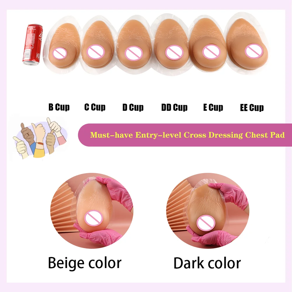 Tgirl Realistic Big Boobs Silicone Pad Adhesive  Breasts Form for Mastectomy  Bra Insert Accessories Shemale Cosplay Nipples