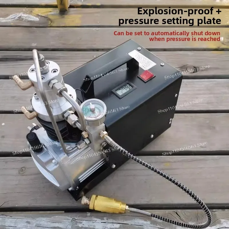 30/40MPa Electric High-Pressure Air Pump, Compact Single-Cylinder Water-Cooled Air Compressor Tank