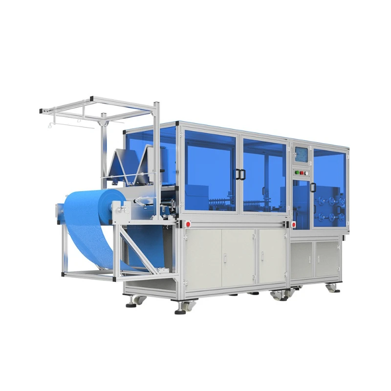 Automatic ultrasonic non-woven strip cap machine PE disposable hotel insurance film strip cap production equipment