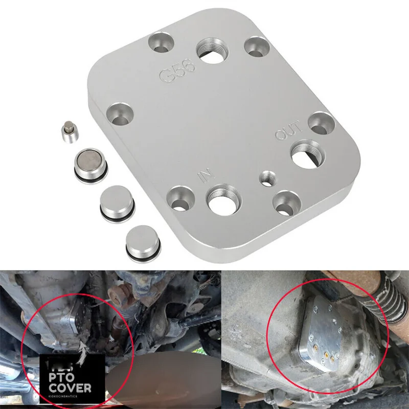 1/8 NPT PTO Oil Cooler Cover Corrects Fluid Level For Dodge G56 Transmission