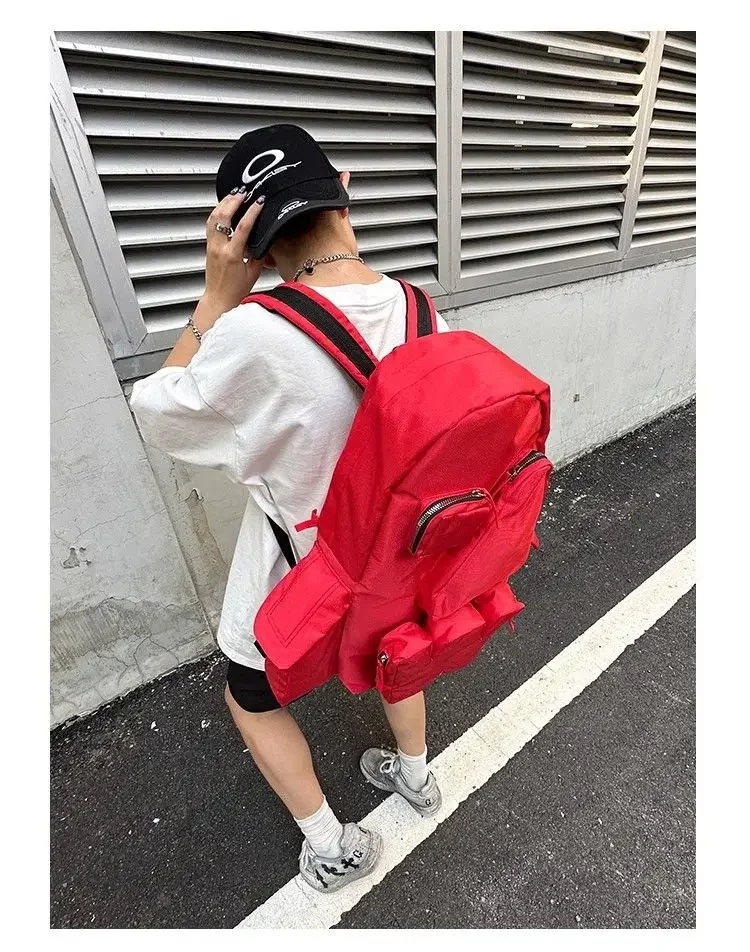 Backpack Nylon Rocket Shaped Fashion New Unisex High-Capacity Splashproof Travel Backpack Street Style
