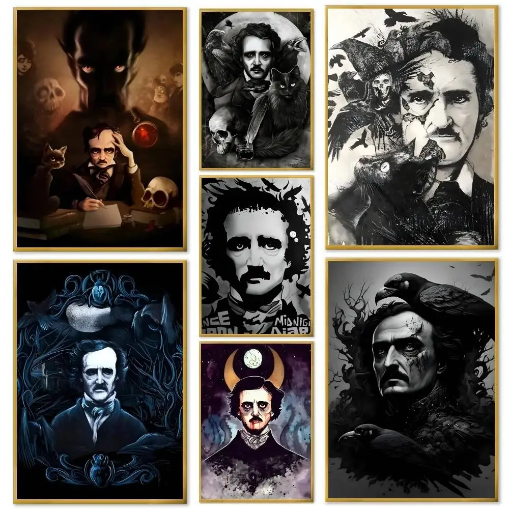 Edgar Allan Poe Poster And Prints Wall Art Pictures For Modern Bedroom Game Room Home Decor