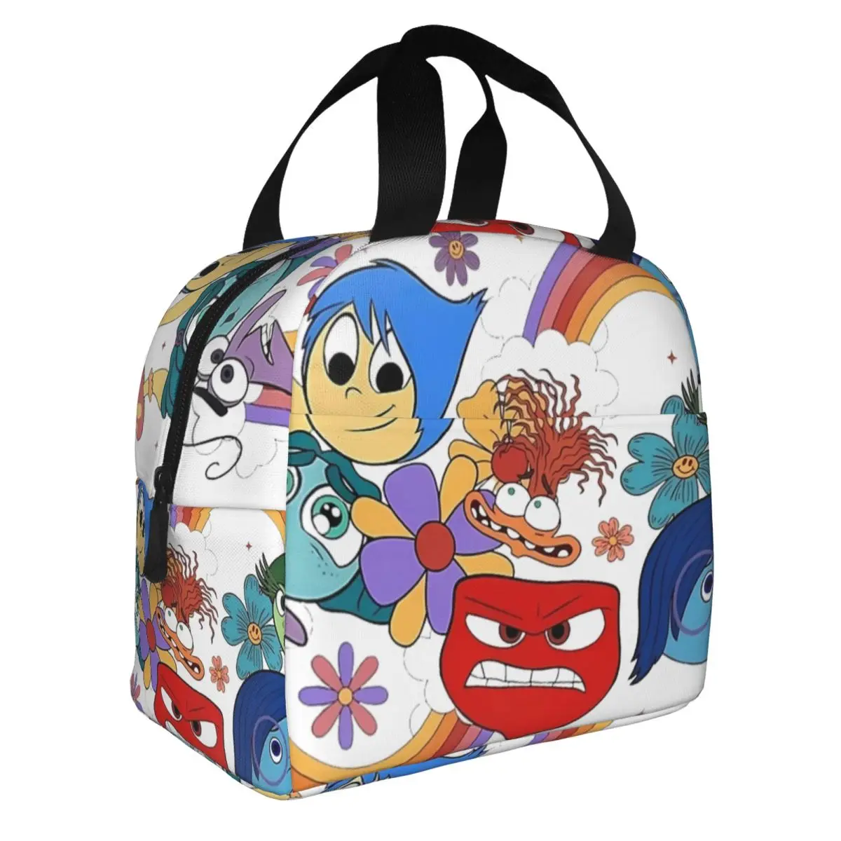 Inside Out Anger Insulated Lunch Bag Thermal Bag Lunch Container Cartoon Leakproof Tote Lunch Box Food Storage Bag School Picnic