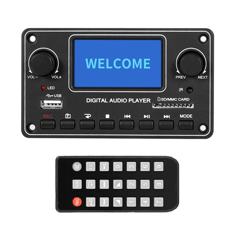 

MP3 Player Decoder Board Bluetooth USB SD BT FM Line In Music MP3 Player Module DOTS LCD Digital Audio Player