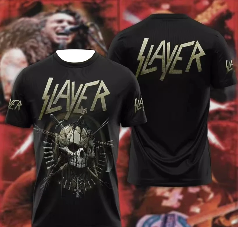 New Fashion Rock Band Killer 3d Printed T-shirt, Men's and Women's Fashionable Short-sleeved Hip-hop Punk 3D T-shirt