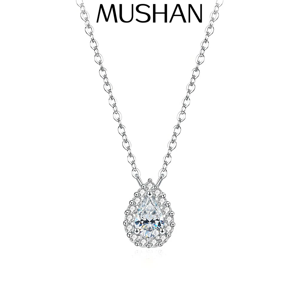 

Ювелирные изделия MuShan: Дизайнерское колье из стерлингового серебра 925 пробы с цепочкой-коробкой, цветочным узором и муассанитом, премиум-качество, для женщин, с родиевым покрытием, патент MST