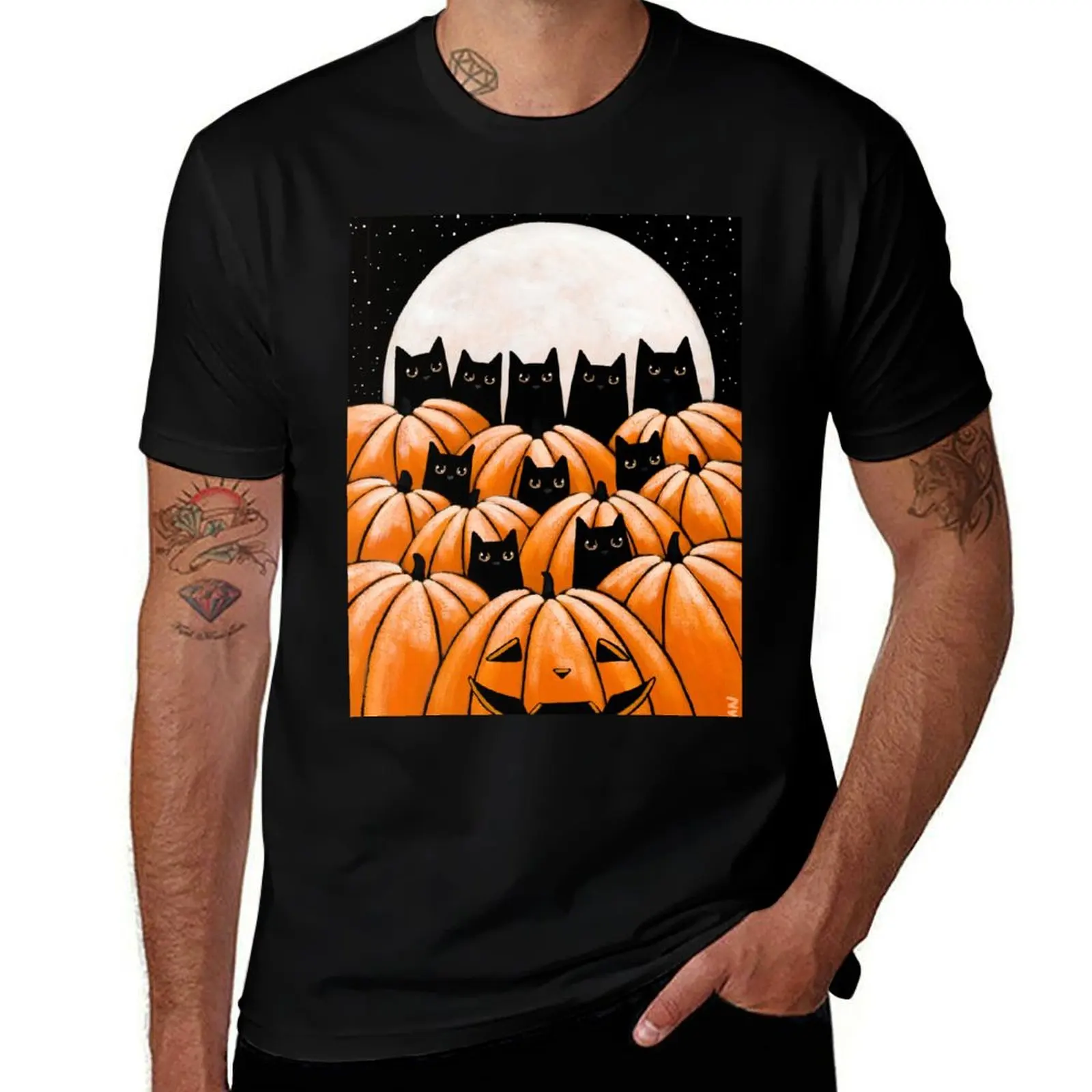 

Patch t man in T-Shirt cotton pack heavy for man T-Shirt t t the shirt man shirts designer Pumpkin Black shirt Cats cotton