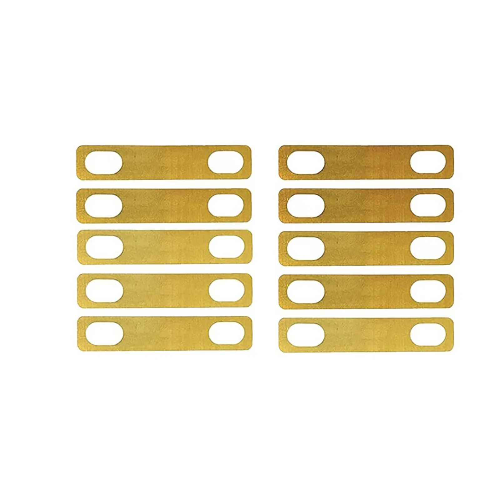 10Pcs Electric Guitar Neck Shims 0.2mm 0.5mm 1mm Thickness Brass Shims Set Connection Neck Plate Bolt-on Repair Luthier Tool