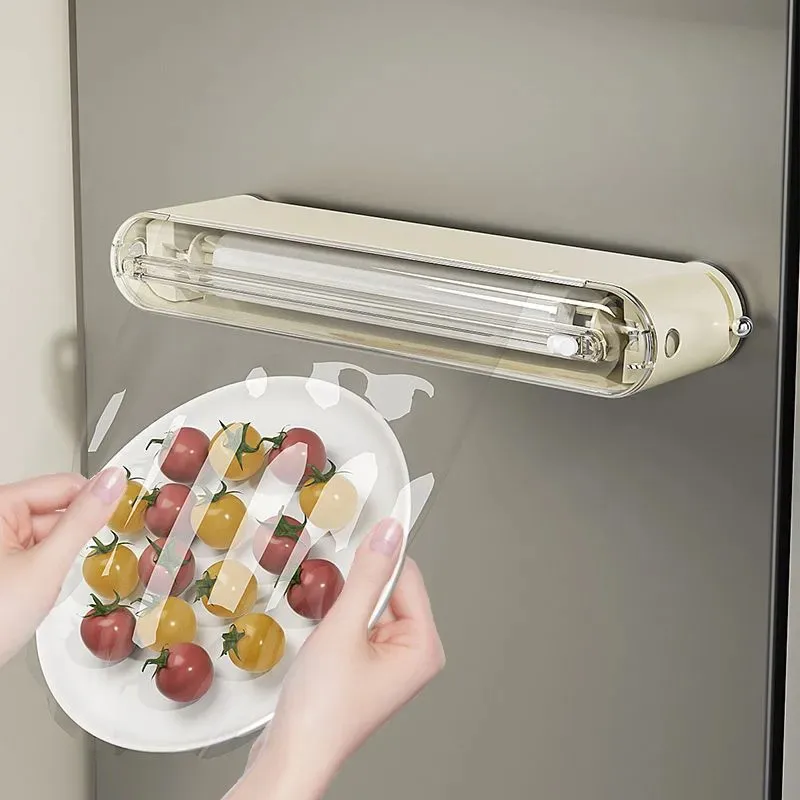 

Коробка для резки пленки для консервирования, полиэтиленовая пластиковая пищевая магнитная присоска, бытовой холодильник, кухонная коробка для резки без разрывов ZI254