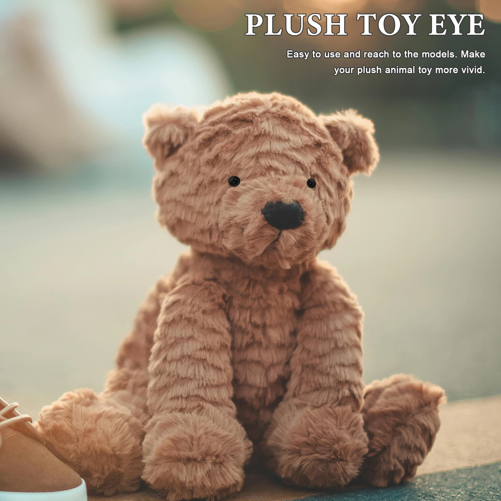 

50 Pairs Black Safety Eyes Glass DIY Animal Craft Projects Vivid Bear Toys Handmade Accessories