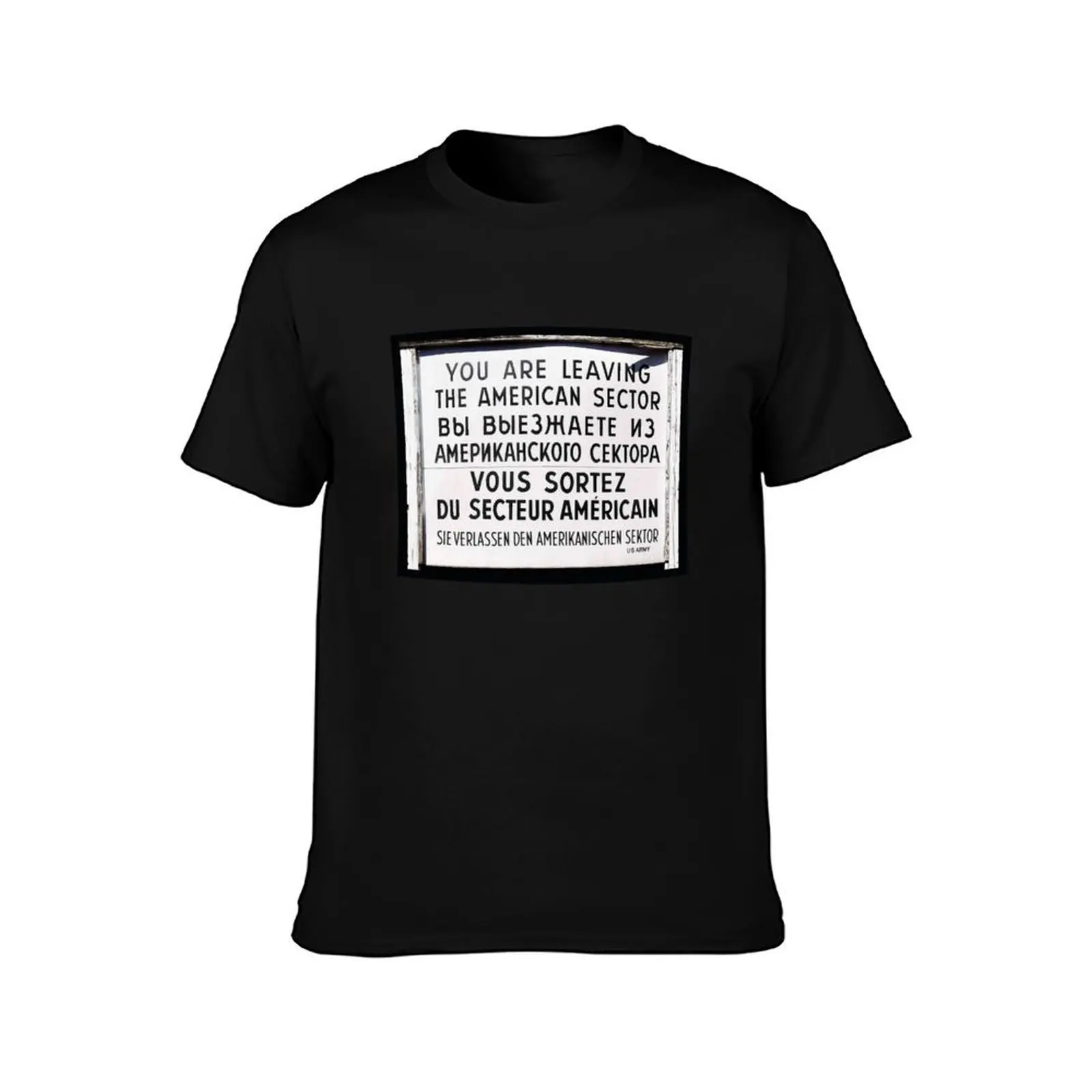 CHECK POINT CHARLIE SIGN T-Shirt Casual Simple Design Short Sleeve Shirt