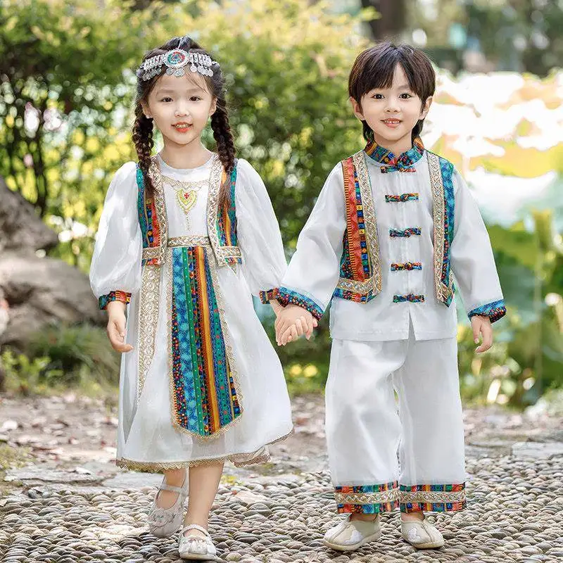 

Children's Mid-Autumn Performance Clothes Ethnic Costumes Spring Autumn Kindergarten orms Ancient Costume Performance